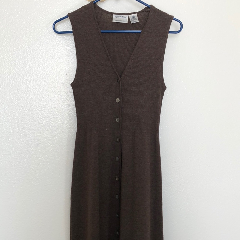 Long wool sweater dress